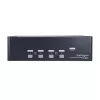 StarTech.com 4 prievadų dvigubas DisplayPort KVM jungiklis - 4K 60Hz, 3840 x 2160 pikselių, 4K Ultra HD, montavimas į stovą, 18 W, 2U, juodas