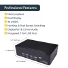 StarTech.com 4 prievadų dvigubas DisplayPort KVM jungiklis - 4K 60Hz, 3840 x 2160 pikselių, 4K Ultra HD, montavimas į stovą, 18 W, 2U, juodas