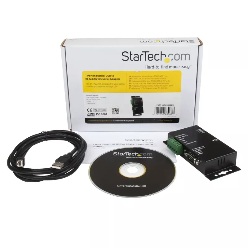StarTech.com 1 prievado metalinis pramoninis USB į RS422/RS485 nuoseklusis adapteris su izoliacija