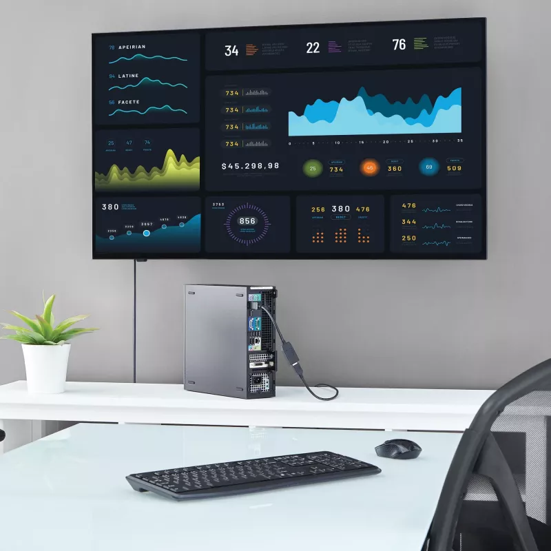StarTech.com DisplayPort į HDMI adapteris - DP į HDMI adapteris/vaizdo keitiklis - 1080p - VESA sertifikuotas - DP į HDMI monitoriaus/ekrano/projektoriaus adapterio raktas - Pasyvus - Užfiksuojanti DP jungtis