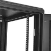 “StarTech.com” 4 stulpų 24U serverių spinta, rakinama 19 colių duomenų spinta kompiuterinei / AV / IT įrangai, biuro / namų tinklo spinta su ratukais ir reguliuojamais tvirtinimo bėgiais