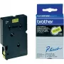Žymėjimo juosta Brother TC601 12 mm juoda ant geltonos