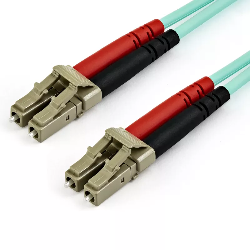 StarTech.com 10m (30ft) LC/UPC į LC/UPC OM4 daugiamodis šviesolaidinis kabelis, 50/125µm LOMMF/VCSEL Zipcord pluoštas, 100G, maži įterpimo nuostoliai - LSZH pluošto trumpiklis