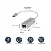 StarTech.com USB-C į Gigabit tinklo adapteris – sidabrinis, laidinis, USB, Ethernet, 5000 Mbit/s, sidabrinis
