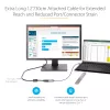 StarTech.com USB-C į VGA adapteris - 1080p USB Type-C į VGA adapterio dongle - USB-C (DP Alt Mode) į VGA monitoriaus/ekrano vaizdo keitiklis - Thunderbolt 3 suderinamas - 12 colių ilgio pritvirtintas laidas - Atnaujinta CDP2VGA versija