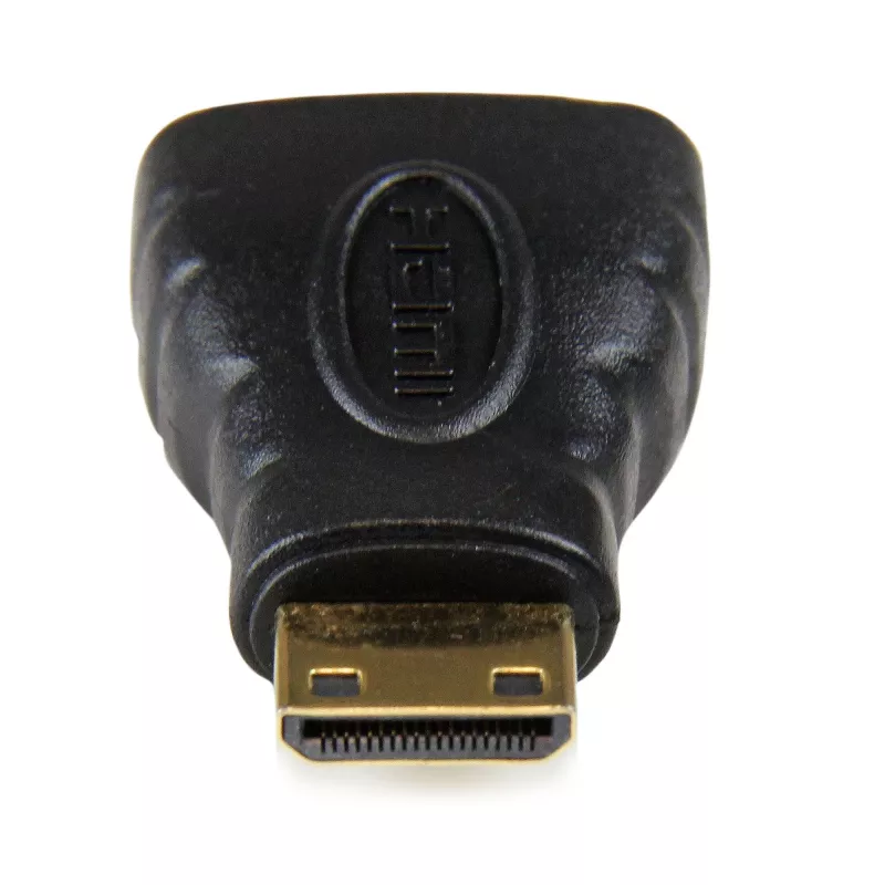 StarTech.com Mini HDMI į HDMI adapteris - 4K didelės spartos HDMI adapteris - 4K 30 Hz Ultra HD didelės spartos HDMI adapteris - HDMI 1.4 - paauksuotos jungtys - UHD Mini HDMI adapteris 4K - juodas