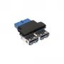 InLine USB 3.0 adapteris vidinis 2x USB A moteriška jungtis prie pagrindinės plokštės antraštės