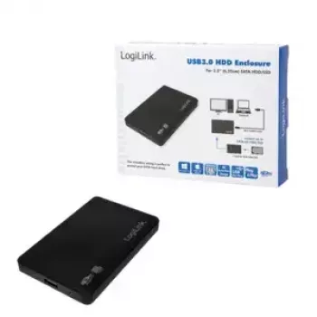 HDD korpusas LogiLink UA0256 Juodas 2.5 colio