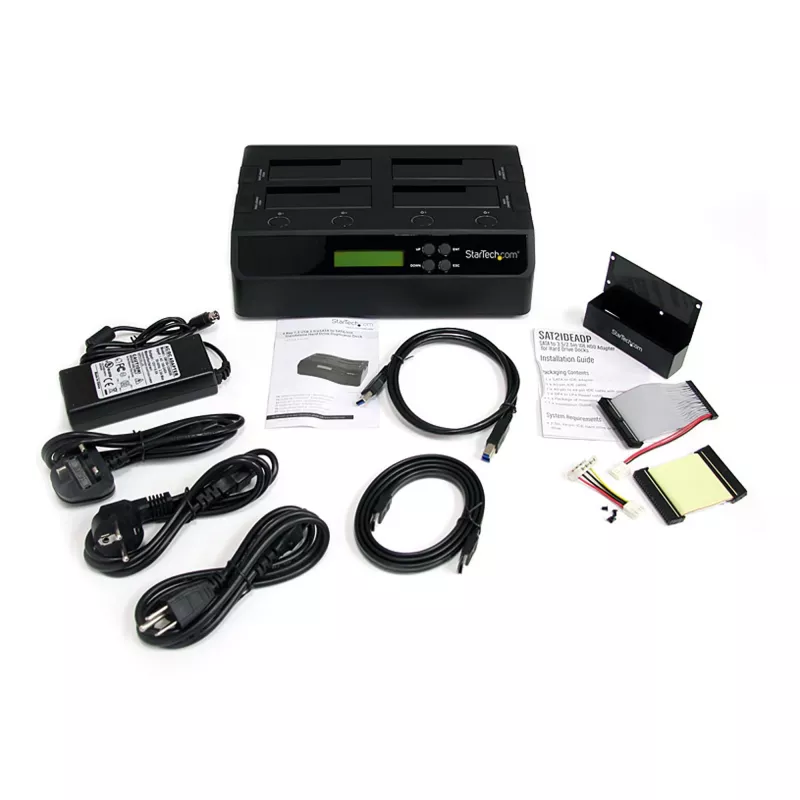 StarTech.com 4 vietų USB 3.0 eSATA į SATA autonominis 1:3 HDD standžiųjų diskų kopijavimo dokas