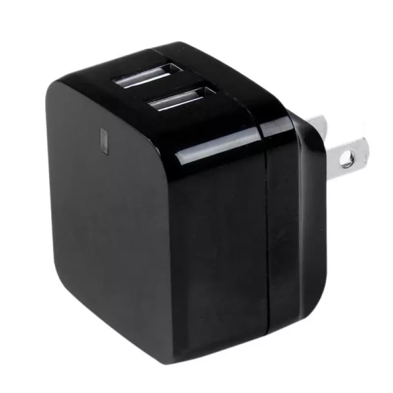 StarTech.com dviejų prievadų USB sieninis įkroviklis - tarptautinėms kelionėms - 17W/3,4A - juodas