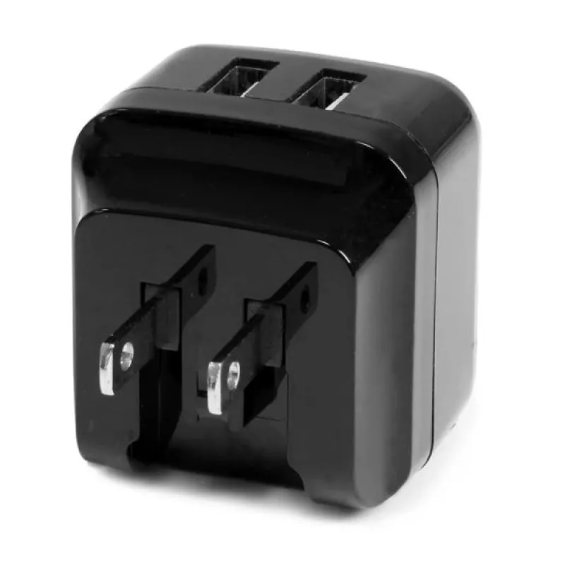StarTech.com dviejų prievadų USB sieninis įkroviklis - tarptautinėms kelionėms - 17W/3,4A - juodas