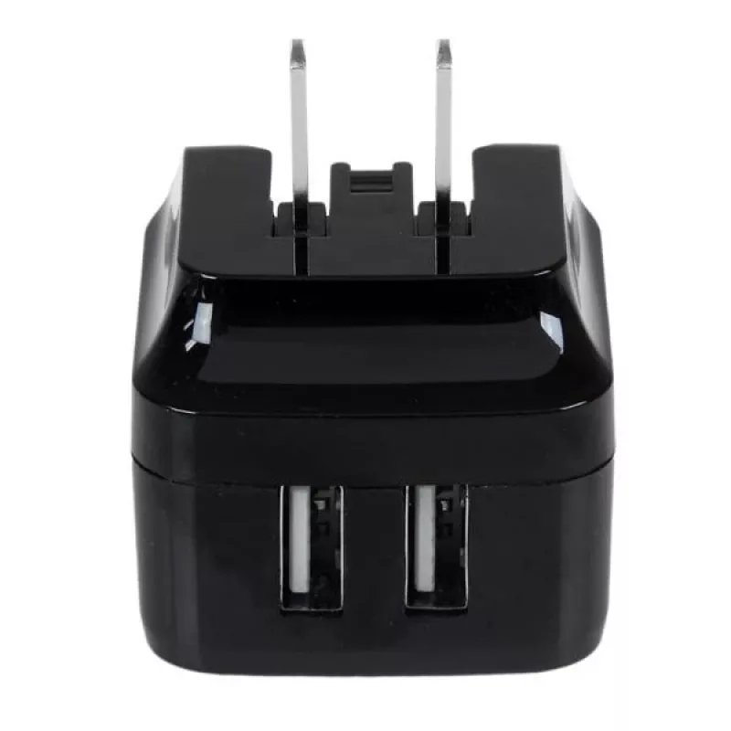 StarTech.com dviejų prievadų USB sieninis įkroviklis - tarptautinėms kelionėms - 17W/3,4A - juodas