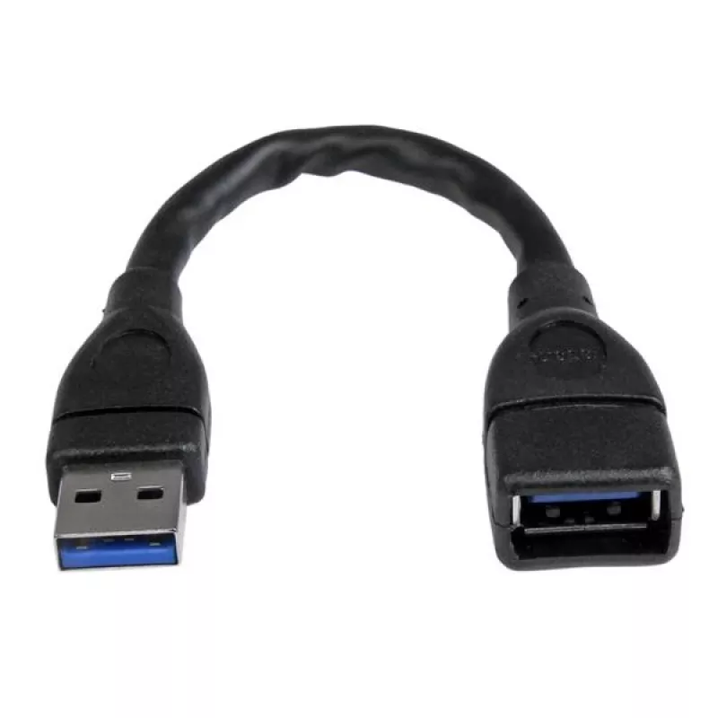 StarTech.com USB 3.0 A-to-A ilginamasis kabelis - 6 col., juodas, 0,152 m, USB A, USB A, USB 3.2 Gen 1 (3.1 Gen 1), 5 Gbit/s, juodas