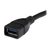 StarTech.com USB 3.0 A-to-A ilginamasis kabelis - 6 col., juodas, 0,152 m, USB A, USB A, USB 3.2 Gen 1 (3.1 Gen 1), 5 Gbit/s, juodas