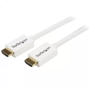 StarTech.com 7 m / 23 pėd. CL3 klasės HDMI laidas su eternetu – sienoje montuojamas Ultra HD HDMI laidas – 4K 30Hz UHD didelės spartos HDMI laidas – 10,2 Gbps – HDMI 1.4 vaizdo/ekrano laidas – 30AWG, baltas