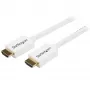 StarTech.com 5 m / 16 pėd. CL3 reitingo HDMI laidas su Ethernet – sieniniam montavimui skirtas Ultra HD HDMI laidas – 4K 30 Hz UHD didelės spartos HDMI laidas – 10,2 Gbps – HDMI 1.4 vaizdo/ekrano laidas – 30AWG, baltas