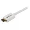 StarTech.com 5 m / 16 pėd. CL3 reitingo HDMI laidas su Ethernet – sieniniam montavimui skirtas Ultra HD HDMI laidas – 4K 30 Hz UHD didelės spartos HDMI laidas – 10,2 Gbps – HDMI 1.4 vaizdo/ekrano laidas – 30AWG, baltas