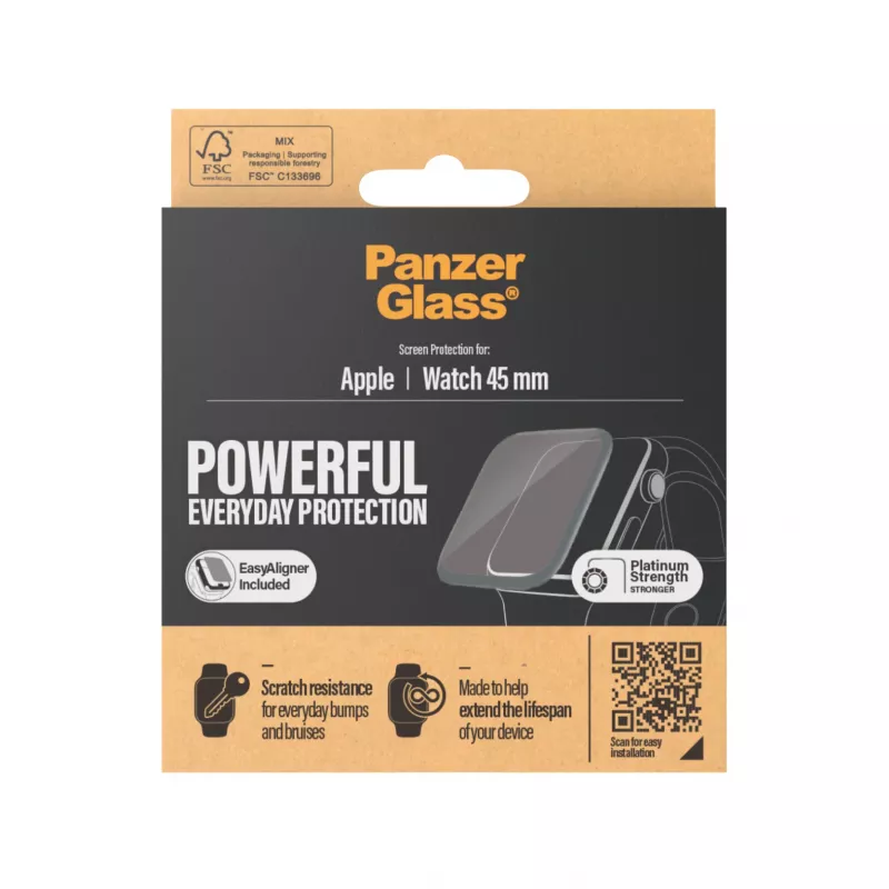 „PanzerGlass®“ ekrano apsauginis stiklas, skirtas „Apple Watch Series 9 | 8 | 7 | 45 mm“