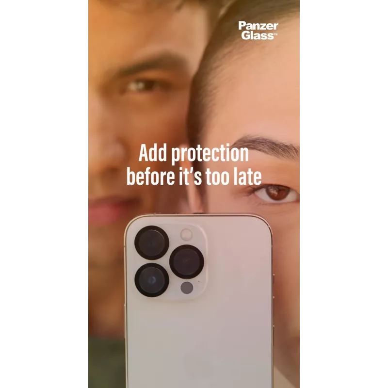 Fotoaparato objektyvo apsauginis stiklas PanzerGlass, skirtas Apple iPhone 13 / 13 Mini — grūdintas stiklas, atsparus įbrėžimams ir smūgiams, skaidrus