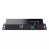 StarTech.com 4 prievadų pramoninis USB 3.0 5 Gbps šakotuvas, patikimas USB šakotuvas su ESD apsauga, DIN/sienos/stalo montavimo USB-A šakotuvas, USB plėtiklis su fiksuojamais prievadais, tvirtas – TAA