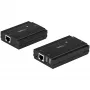 „StarTech.com“ 4 prievadų USB 2.0 ilginimo šakotuvas per vieną CAT5e/CAT6 Ethernet kabelį (RJ45) – 330 pėdų (100 m) – USB ilginimo šakotuvo adapterio rinkinys – metalinis korpusas – maitinamas išoriniu maitinimo šaltiniu – 480 Mb/s
