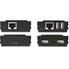 „StarTech.com“ 4 prievadų USB 2.0 ilginimo šakotuvas per vieną CAT5e/CAT6 Ethernet kabelį (RJ45) – 330 pėdų (100 m) – USB ilginimo šakotuvo adapterio rinkinys – metalinis korpusas – maitinamas išoriniu maitinimo šaltiniu – 480 Mb/s