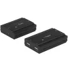 „StarTech.com“ 4 prievadų USB 2.0 ilginimo šakotuvas per vieną CAT5e/CAT6 Ethernet kabelį (RJ45) – 330 pėdų (100 m) – USB ilginimo šakotuvo adapterio rinkinys – metalinis korpusas – maitinamas išoriniu maitinimo šaltiniu – 480 Mb/s