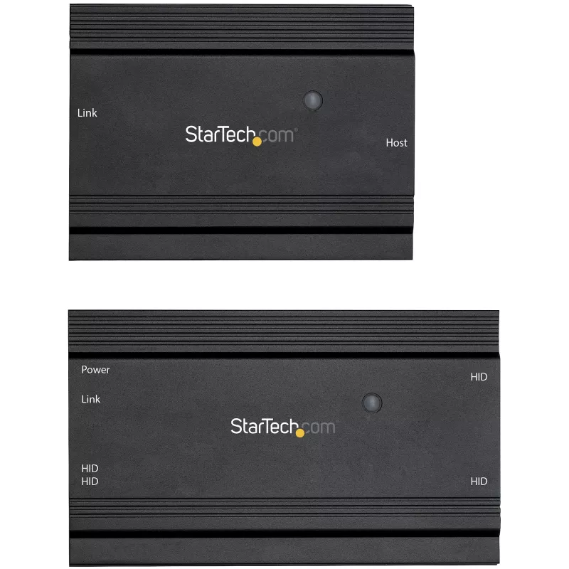 „StarTech.com“ 4 prievadų USB 2.0 ilginimo šakotuvas per vieną CAT5e/CAT6 Ethernet kabelį (RJ45) – 330 pėdų (100 m) – USB ilginimo šakotuvo adapterio rinkinys – metalinis korpusas – maitinamas išoriniu maitinimo šaltiniu – 480 Mb/s