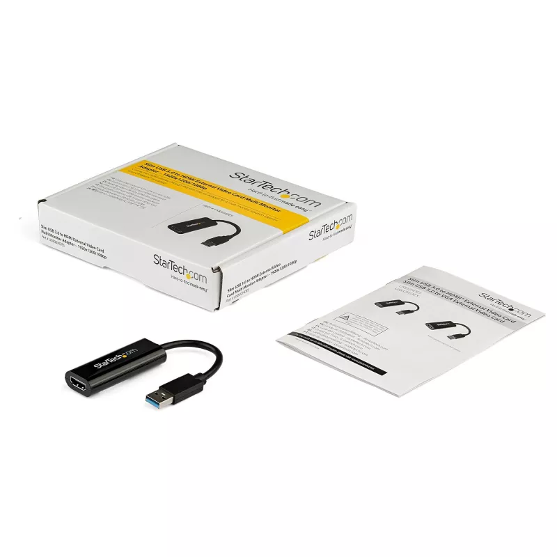 StarTech.com USB 3.0 į HDMI adapteris, USB į HDMI monitoriaus keitiklis, skirtas Windows, 1080P (nepalaiko macOS/ChromeOS/Linux) – TAA
