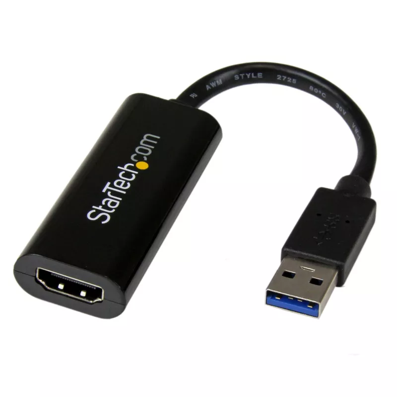 StarTech.com USB 3.0 į HDMI adapteris, USB į HDMI monitoriaus keitiklis, skirtas Windows, 1080P (nepalaiko macOS/ChromeOS/Linux) – TAA