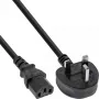 InLine maitinimo laidas Anglija kištukas / 3 kontaktų IEC C13 kištukas, 1,8 m