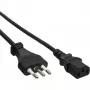 InLine maitinimo laidas, Italija kištukas / 3 kontaktų IEC C13 kištukas, 1,8 m