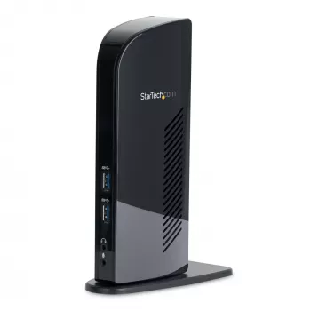 StarTech.com dvigubo monitoriaus USB 3.0 prijungimo stotelė su HDMI - DVI - 6 USB prievadais~Dvigubo monitoriaus USB 3.0 nešiojamojo kompiuterio prijungimo stotelė su HDMI ir DVI/VGA, 6x USB-A šakotuvu, GbE, garsu, universali Type-A stotelė – Windows/macOS/ChromeOS