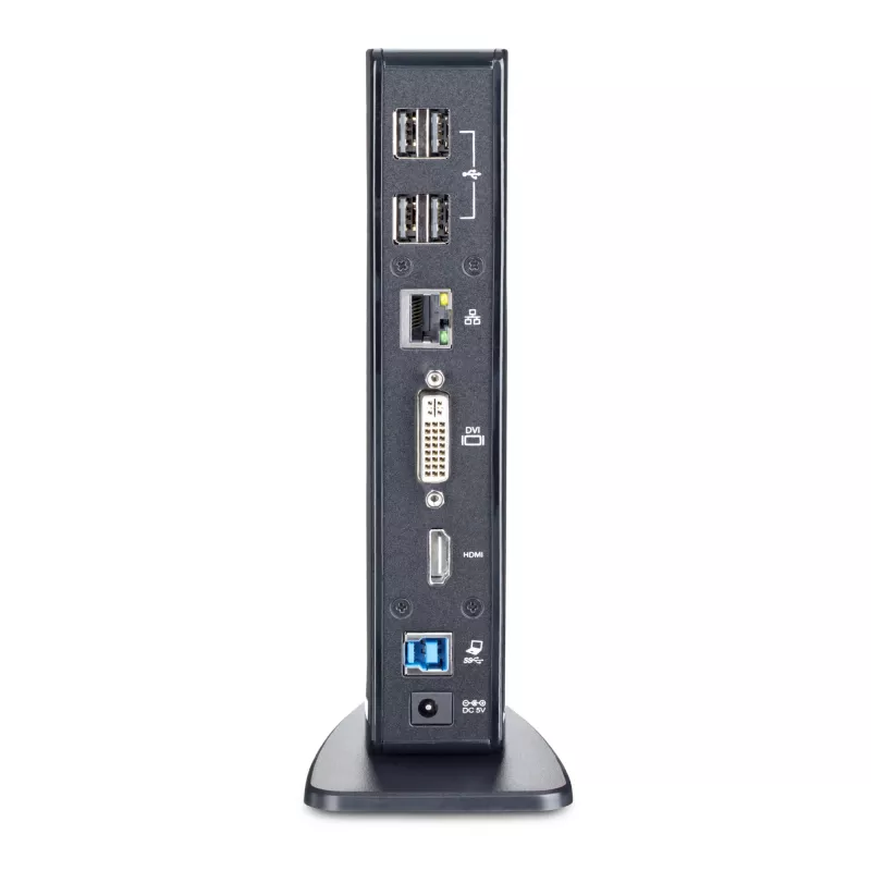 StarTech.com dvigubo monitoriaus USB 3.0 prijungimo stotelė su HDMI - DVI - 6 USB prievadais~Dvigubo monitoriaus USB 3.0 nešiojamojo kompiuterio prijungimo stotelė su HDMI ir DVI/VGA, 6x USB-A šakotuvu, GbE, garsu, universali Type-A stotelė – Windows/macOS/ChromeOS