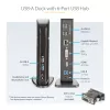 StarTech.com dvigubo monitoriaus USB 3.0 prijungimo stotelė su HDMI - DVI - 6 USB prievadais~Dvigubo monitoriaus USB 3.0 nešiojamojo kompiuterio prijungimo stotelė su HDMI ir DVI/VGA, 6x USB-A šakotuvu, GbE, garsu, universali Type-A stotelė – Windows/macOS/ChromeOS