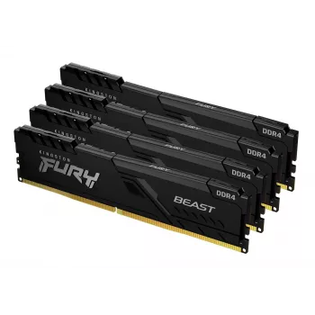 Kingston Technology FURY Beast 64GB 3600MT/s DDR4 CL18 DIMM (4 vnt. rinkinys) juoda