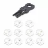 StarTech.com RJ45 prievadų užraktai - 10 vnt. su apsauginiu raktu, užrakinami RJ45 prievadų blokatoriai/dulkių dangteliai, daugkartiniai Ethernet/LAN prievadų apsaugai, įsegami RJ45 dulkių blokatoriai serveriams/komutatoriams/sieninėms rozetėms