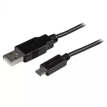 StarTech.com trumpas Micro-USB laidas - M/M - 15cm (6in), 0.15 m, USB A, Micro-USB B, USB 2.0, Vyriška/Vyriška, Juoda