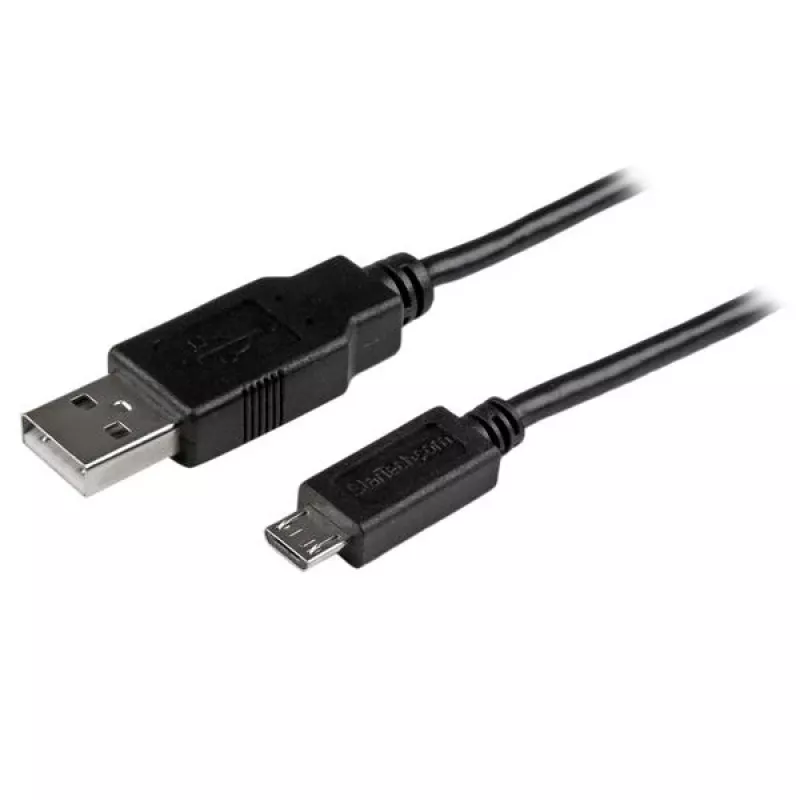 StarTech.com trumpas Micro-USB laidas - M/M - 15cm (6in), 0.15 m, USB A, Micro-USB B, USB 2.0, Vyriška/Vyriška, Juoda