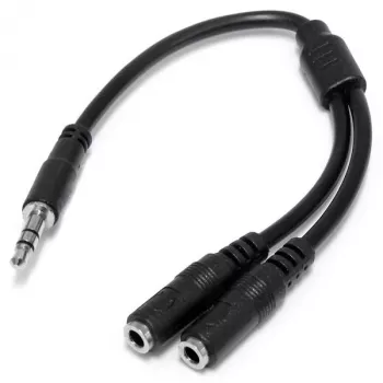 StarTech.com plonas stereofoninis skirstytuvas - 3,5 mm kištukas į 2x 3,5 mm lizdus