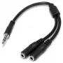 StarTech.com plonas stereofoninis skirstytuvas - 3,5 mm kištukas į 2x 3,5 mm lizdus