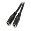 StarTech.com plonas stereofoninis skirstytuvas - 3,5 mm kištukas į 2x 3,5 mm lizdus