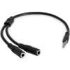 StarTech.com plonas stereofoninis skirstytuvas - 3,5 mm kištukas į 2x 3,5 mm lizdus