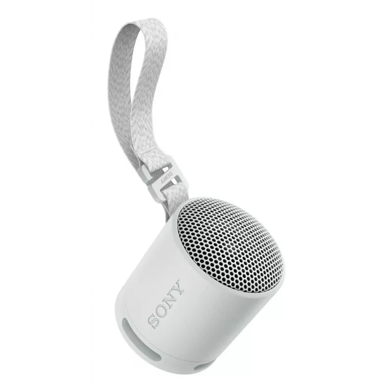 Sony SRS-XB100 - belaidis „Bluetooth“ nešiojamasis garsiakalbis, patvarus IP67 atsparus vandeniui ir dulkėms, 16 val. baterija, ekologiškas, lauko ir kelionių, šviesiai pilka