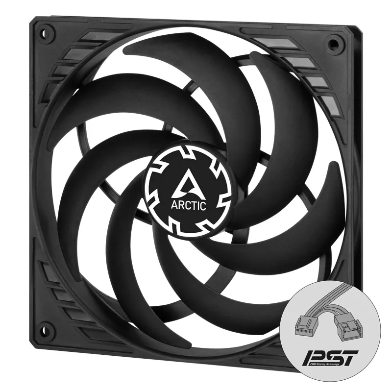 ARCTIC P14 plonas PWM PST slėgiui optimizuotas 140 mm PWM ventiliatorius su integruotu Y kabeliu