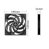 ARCTIC P14 plonas PWM PST slėgiui optimizuotas 140 mm PWM ventiliatorius su integruotu Y kabeliu