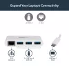 “StarTech.com” 3 prievadų USB-C šakotuvas su Gigabit Ethernet – USB-C į 3x USB-A – USB 3.0 šakotuvas – baltas~3 prievadų USB-C šakotuvas su Gigabit Ethernet – USB-C į 3x USB-A – USB 3.0 šakotuvas – 5 Gbps – baltas