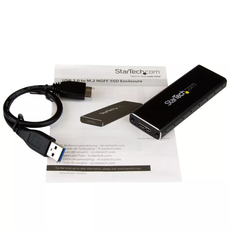 StarTech.com M.2 SSD dėklas M.2 SATA SSD diskams - USB 3.0 (5 Gbps) su UASP