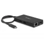 StarTech.com USB-C kelių prievadų adapteris – USB-C kelioninė prijungimo stotelė su 4K HDMI – 60 W maitinimo perdavimas, GbE, 2 prievadų USB-A 3.0 šakotuvas – nešiojama mini USB Type-C dokas nešiojamam kompiuteriui
