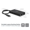 StarTech.com USB-C kelių prievadų adapteris – USB-C kelioninė prijungimo stotelė su 4K HDMI – 60 W maitinimo perdavimas, GbE, 2 prievadų USB-A 3.0 šakotuvas – nešiojama mini USB Type-C dokas nešiojamam kompiuteriui